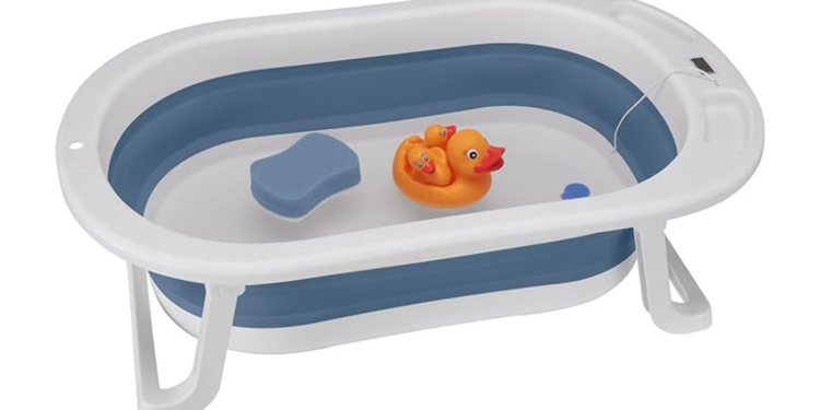 Banheira Retrátil Portátil Infantil Awiki com Termômetro Digital