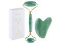 Conjunto de Massagem Facial com Rolo de Jade e Gua Sha, Pedras Naturais