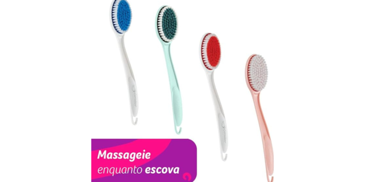 Escova de Banho Condor com Cerdas Macias e Massageador