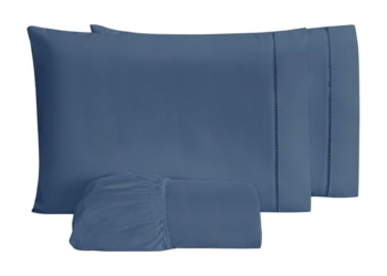 Jogo de Lençol 600 Fios Casal com 3 peças 100% Algodão Egípcio (Azul Petróleo)