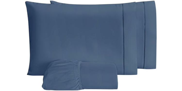 Jogo de Lençol 600 Fios Casal com 3 peças 100% Algodão Egípcio (Azul Petróleo)