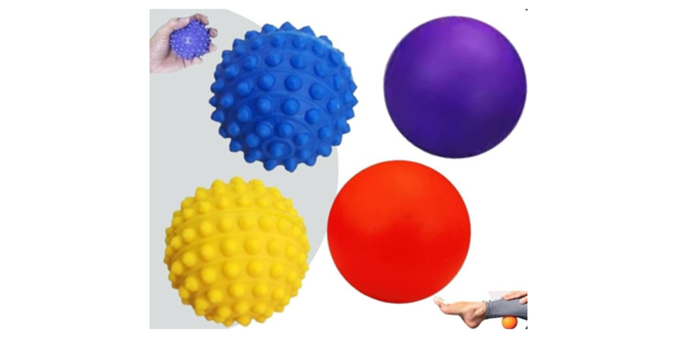 Kit 4 Bolas Para Massagem e Exercício – Alívio para Dores Musculares e Melhora da Circulação