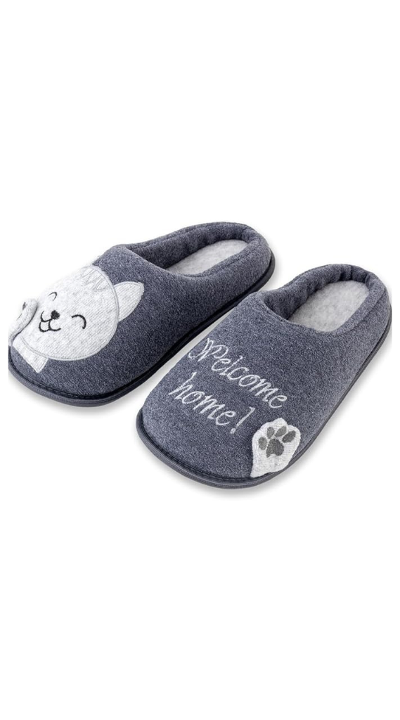 Pantufa Antiderrapante Bordada Gatinho