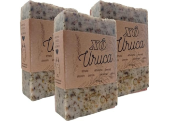 Sabonetes Artesanais Naturais 110 gramas (Esfoliante de 7 ervas, 3 unidades)