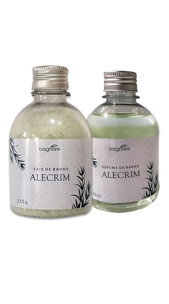 Sais De Banho E Espuma Para Banheira Hidro Relaxante Alecrim - Bagnare: Um Toque de Tradição e Bem-Estar