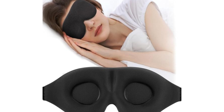 Tapa Olho Para Dormir Mascara De Dormir 3D Preto Confortável Venda Sono