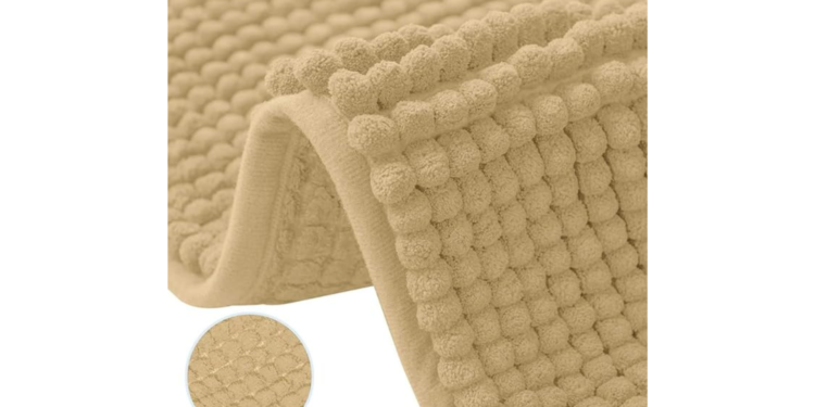 Tapete de Banheiro Macio Absorvente Antiderrapante Minicasa (Bege)