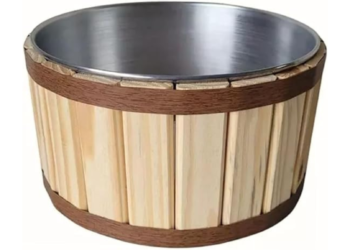 Tina Escalda Pés, Bacia Pedicure Balde Newborn Balde Cerveja Em Alumínio e Madeira