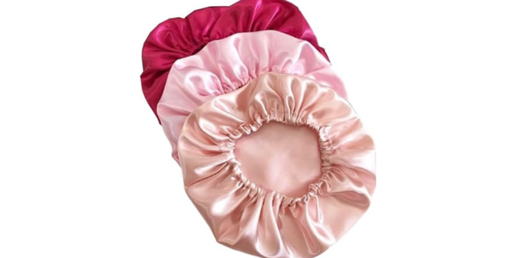 Touca de Cetim para Dormir – Kit com 3 Peças Ajustável e Anti-frizz